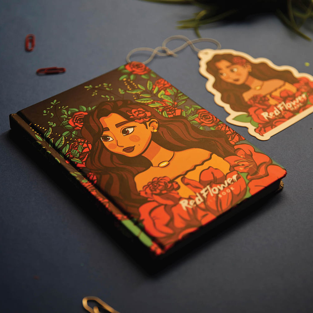 album sun@red-05 Red flower notebook - Image 1